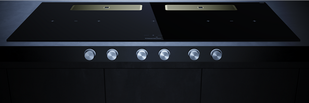 Индукционная варочная поверхность с вытяжкой Kuppersbusch KMI 12850.0 SR-E Gold (preview 2)