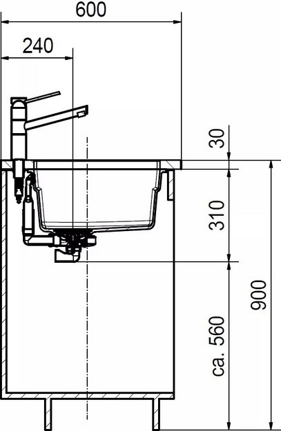 Мойка Franke Kubus 2 KNG 110-52 грифельный серый (фото 4) Мойка Franke Kubus 2 KNG 110-52 грифельный серый (preview 4)