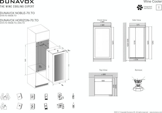 Встраиваемый винный шкаф Dunavox DVH-70.185DMB.TO (фото 12) Встраиваемый винный шкаф Dunavox DVH-70.185DMB.TO (preview 12)