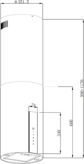 Вытяжка Korting KHA 35808 DW Cylinder (preview 2)