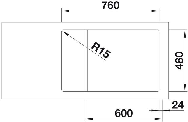 Мойка BLANCO LEMIS XL 6 S-IF Compact нержавеющая сталь (фото 3) Мойка BLANCO LEMIS XL 6 S-IF Compact нержавеющая сталь (preview 3)