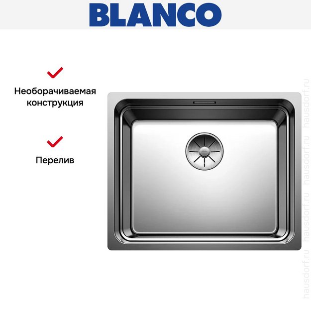 Мойка BLANCO ETAGON 500-IF/A нержавеющая сталь (preview 11)