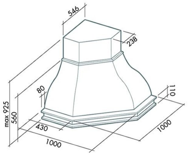Вытяжка Falmec Iris Malizia ANG (600) S мореный дуб (фото 4) Вытяжка Falmec Iris Malizia ANG (600) S мореный дуб (preview 4)