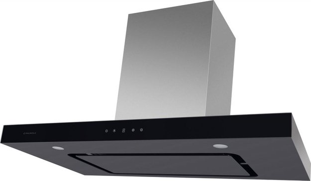 Встраиваемая кухонная вытяжка MAUNFELD Norfolk 90 нержавеющая сталь\черное стекло (preview 1)