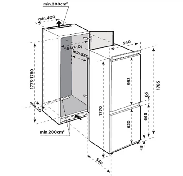 Встраиваемый холодильник Midea MDRE368FGE01 (preview 6)