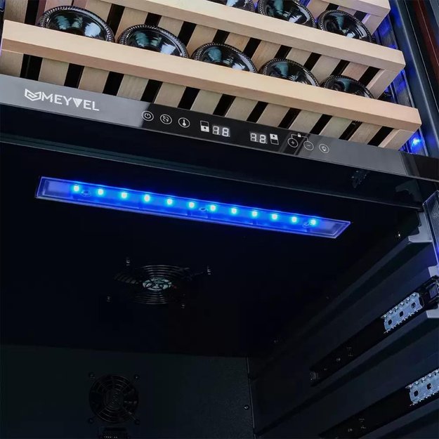 Винный шкаф Meyvel MV99PRO-KBT2 (Тёмный шоколад) (фото 14) Винный шкаф Meyvel MV99PRO-KBT2 (Тёмный шоколад) (preview 14)