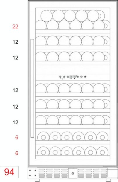 Винный шкаф Dunavox DX-94.270DMBK (preview 6)