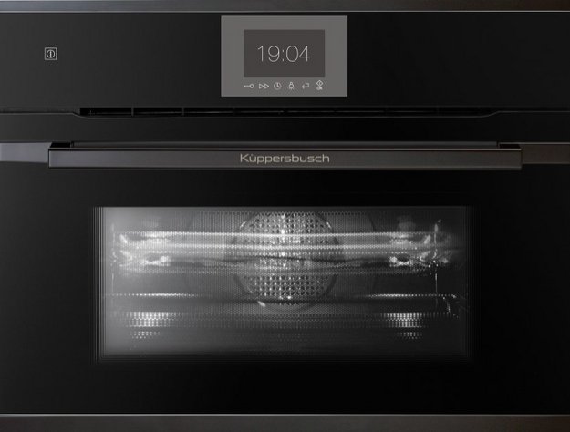 Компактный духовой шкаф с микроволнами Kuppersbusch CBM 6550.0 S6 Black Steel (preview 1)