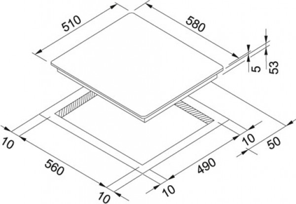 Независимая индукционная  варочная панель Franke FH 604-1W 4I T PWL WH (preview 2)