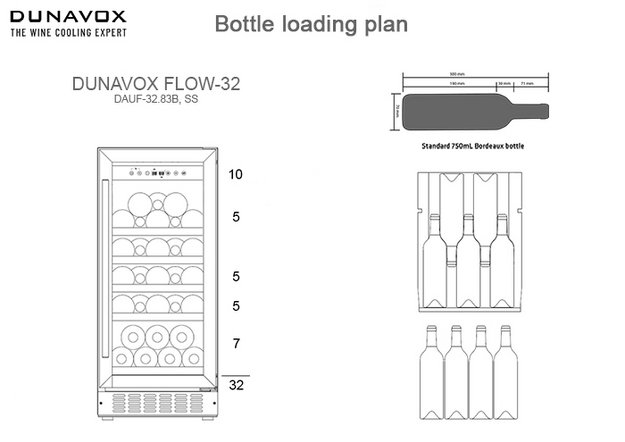 Встраиваемый винный шкаф Dunavox DAUF-32.83MB (фото 5) Встраиваемый винный шкаф Dunavox DAUF-32.83MB (preview 5)