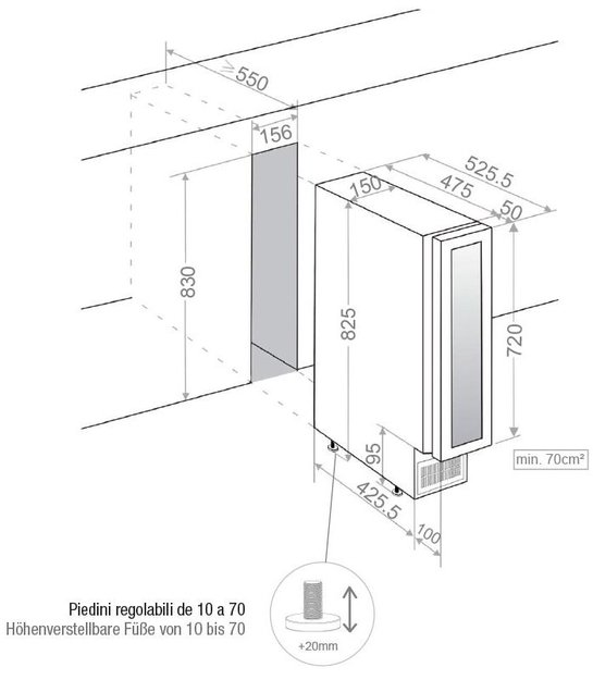 Встраиваемый винный шкаф Pando PVZB 15-9 XL (preview 3)