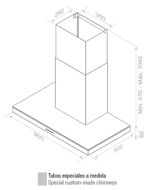 Вытяжка Pando P-417/90 IX V.850 SEC (preview 5)