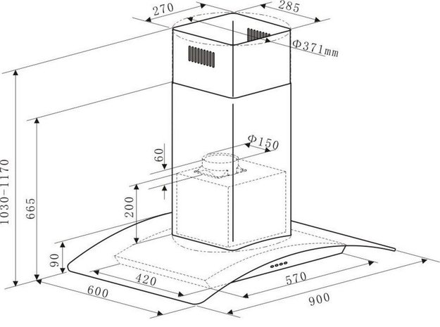 Кухонная вытяжка MAUNFELD Ancona PlusA Isla 90 нержавеющая сталь\прозрачное стекло (фото 3) Кухонная вытяжка MAUNFELD Ancona PlusA Isla 90 нержавеющая сталь\прозрачное стекло (preview 3)