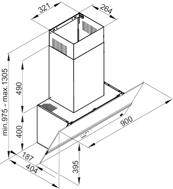 Вытяжка De Dietrich DHV4974HB (фото 6) Вытяжка De Dietrich DHV4974HB (preview 6)