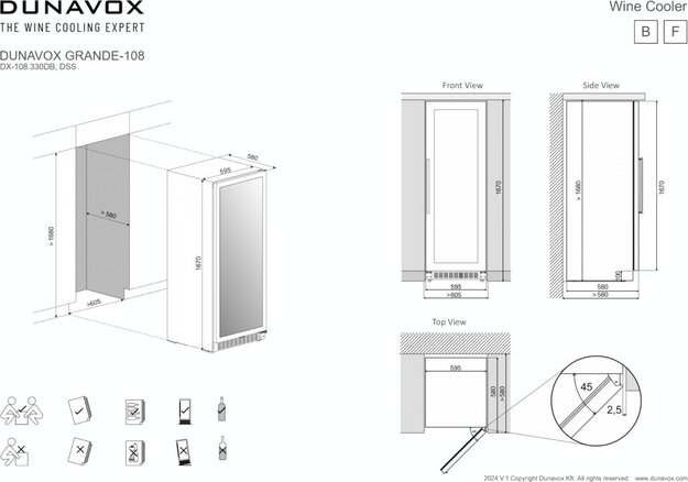 Винный шкаф Dunavox DX-108.330DMB (preview 6)