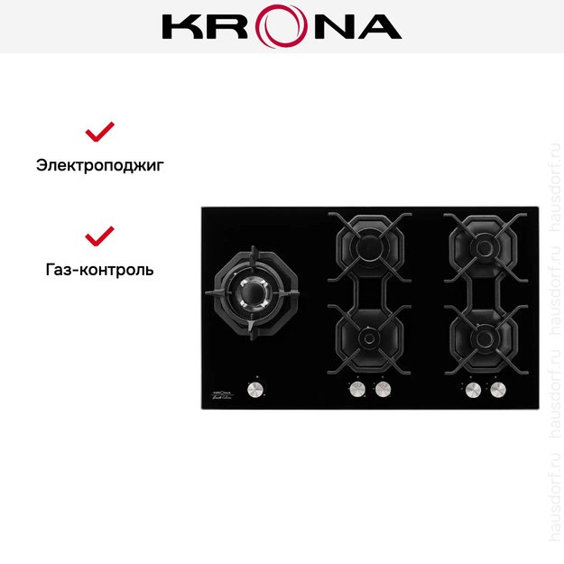 Газовая варочная поверхность KRONA GRANDE 90 BL (preview 12)