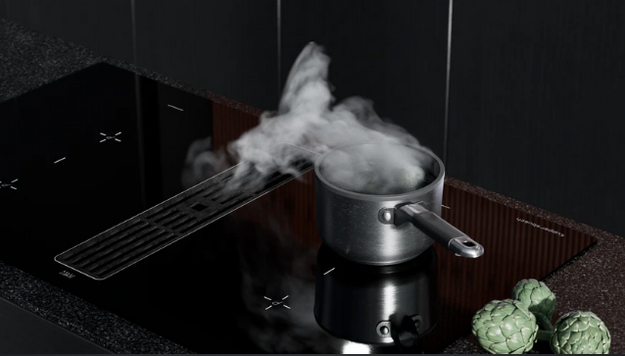 Индукционная варочная поверхность с вытяжкой Kuppersbusch KMI 12850.0 SR-S Gold (preview 4)