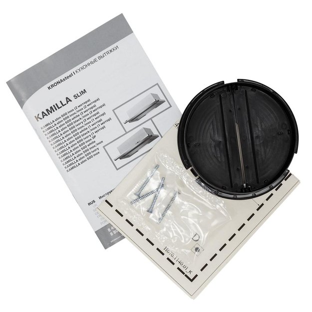 Встраиваемая вытяжка KRONA Kamilla slim 600 black/inox (1 мотор) (preview 11)