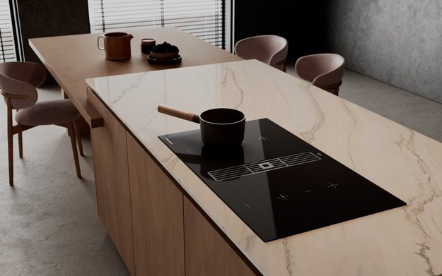 Варочная панель с вытяжкой Kuppersbusch KMI 9850.0 SR Stainless Steel (preview 4)