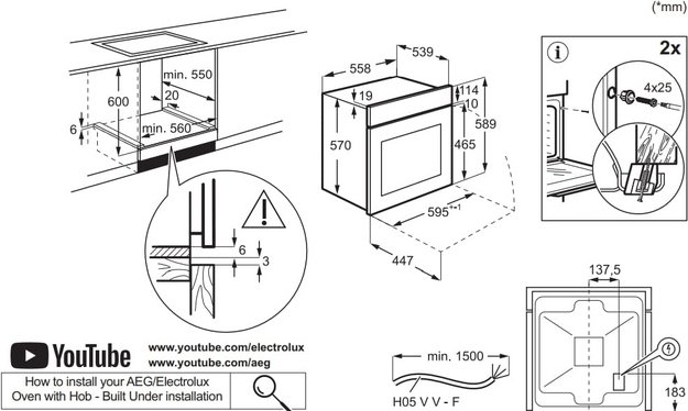 Духовой шкаф Electrolux EOF5F50BV (preview 7)