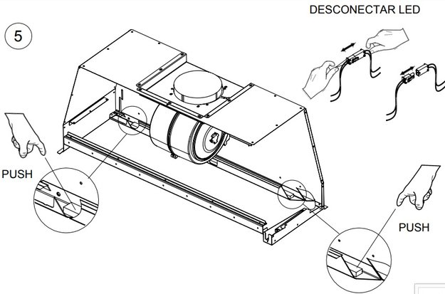 Встраиваемая вытяжка Pando PRO/52 INOX V.1050 SEC PLUS (preview 3)