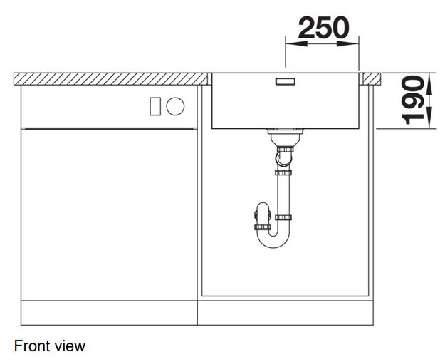 Мойка BLANCO ANDANO 500-IF/A нержавеющая сталь, клапан-автомат (preview 5)