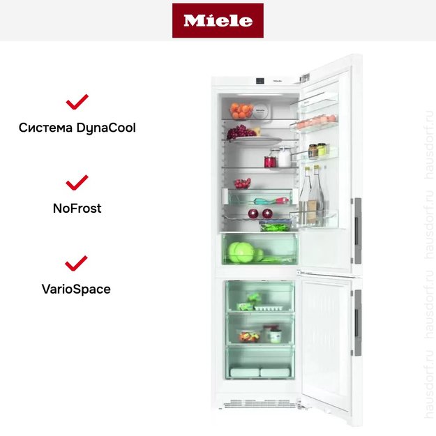 Холодильно-морозильная комбинация Miele KFN 29233 D ws (фото 3) Холодильно-морозильная комбинация Miele KFN 29233 D ws (preview 3)