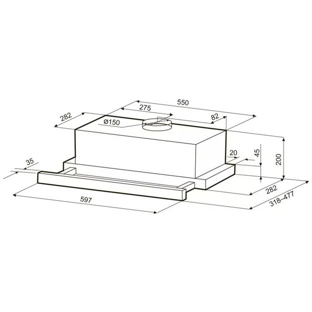 Встраиваемая вытяжка KRONA KAMILLA T SENSOR MAX 600 Inox (preview 16)