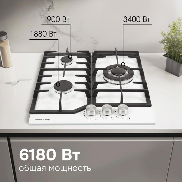 Газовая варочная панель Zigmund & Shtain G 22.4 W (preview 5)