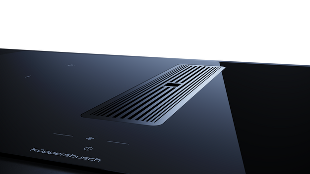 Индукционная варочная поверхность с вытяжкой Kuppersbusch с чёрными ручками KMI 9850.1 SR-S Stainless steel (preview 5)