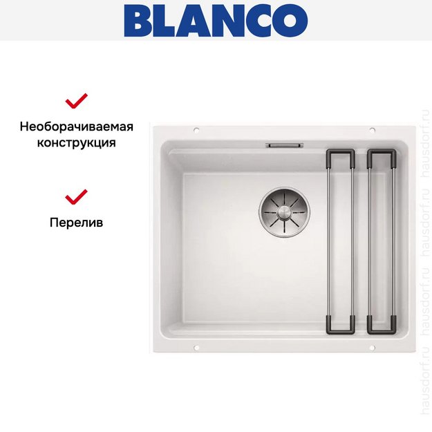 Мойка Blanco ETAGON 500-U SILGRANIT PuraDur белый (preview 9)