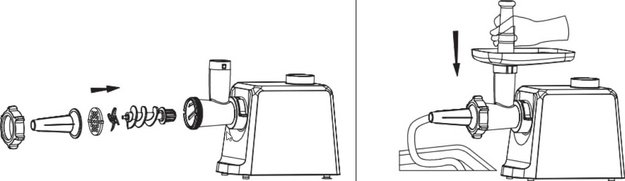 Мясорубка Korting KMG 0601 Infinity (фото 5) Мясорубка Korting KMG 0601 Infinity (preview 5)
