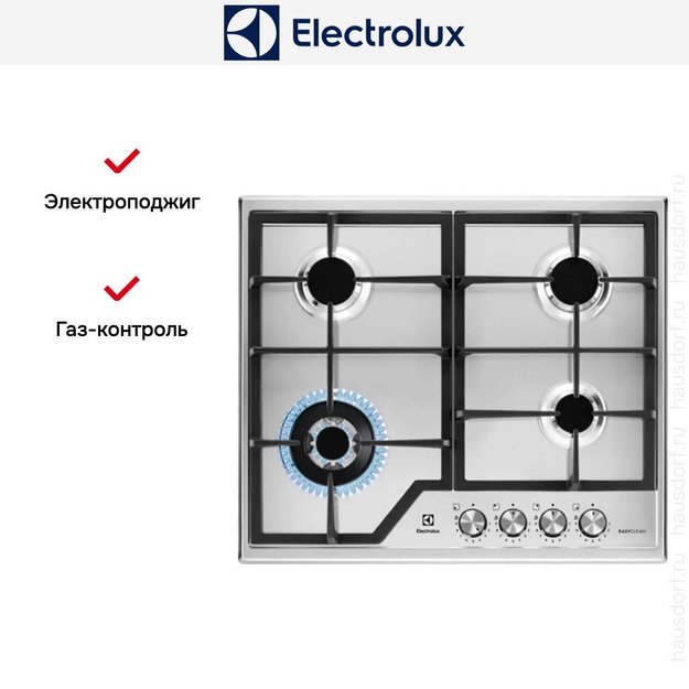 Газовая варочная панель Electrolux KGS64362XX (preview 7)