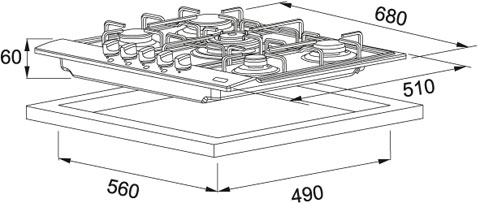 Независимая варочная панель Franke FHL 704 4G XS C (preview 2)