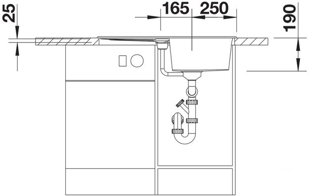Мойка BLANCO METRA 45 S Silgranit антрацит (preview 6)