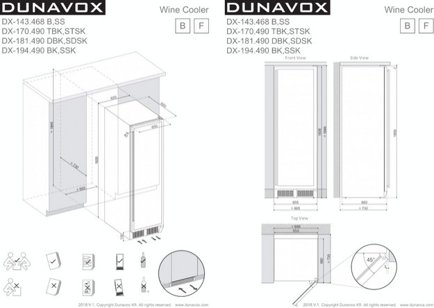 Винный шкаф Dunavox DX-143.468MB (preview 7)