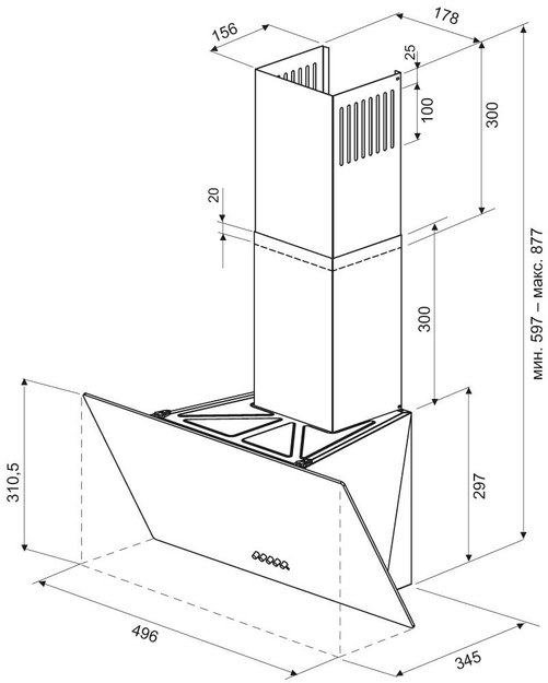 Вытяжка Krona JINA 500 WHITE PB (preview 12)