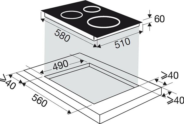 Индукционная варочная панель Brandt BPI3641PB (preview 5)