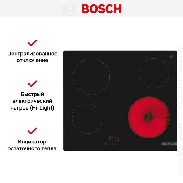 Электрическая варочная панель Bosch PKE611BA2E (preview 5)