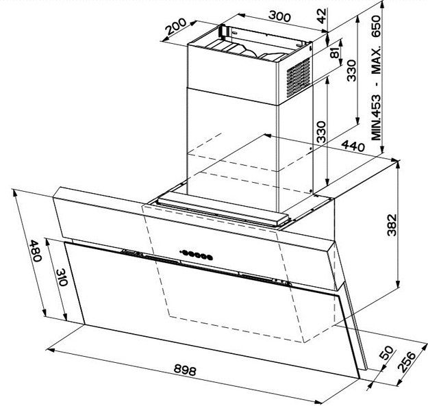 Вытяжка Faber ONYX-V BK GLASS/X A90 (preview 5)