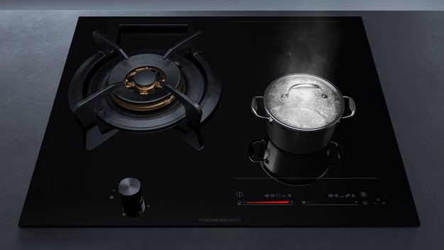 Газовая варочная панель с индукцией Kuppersbusch KIG 6850.0 SR-E5 Black Velvet (preview 12)