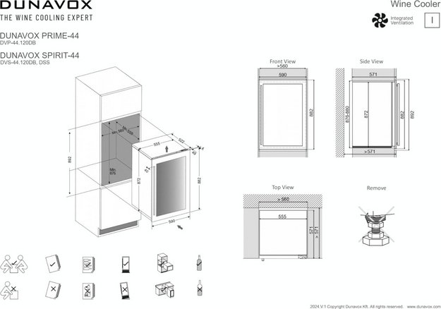 Встраиваемый винный шкаф Dunavox DVS-44.120DMB (фото 11) Встраиваемый винный шкаф Dunavox DVS-44.120DMB (preview 11)