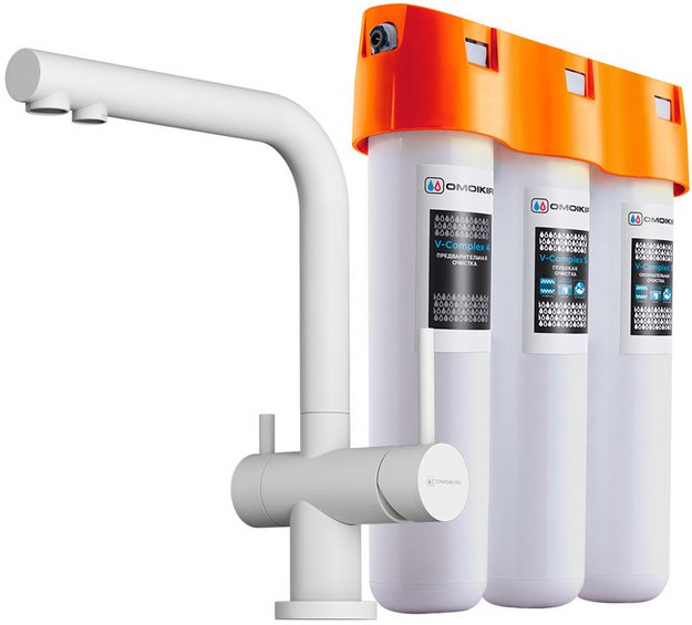 Комплект смесителя Omoikiri NAGANO WH-P + PURE DROP LITE (preview 1)