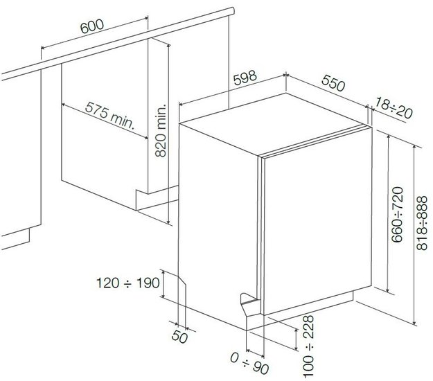 Встраиваемая посудомоечная машина Fulgor Milano FDW 8291.1 (preview 4)