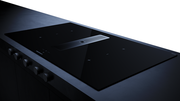 Индукционная варочная поверхность с вытяжкой Kuppersbusch KMI 9850.1 SR-S Gold (preview 3)