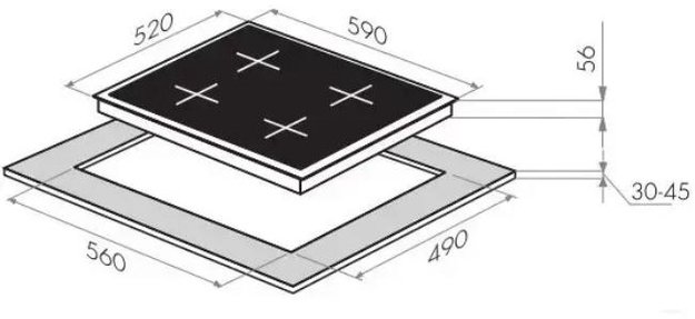 Индукционная варочная панель MAUNFELD MVI59.2FL-BK (preview 12)