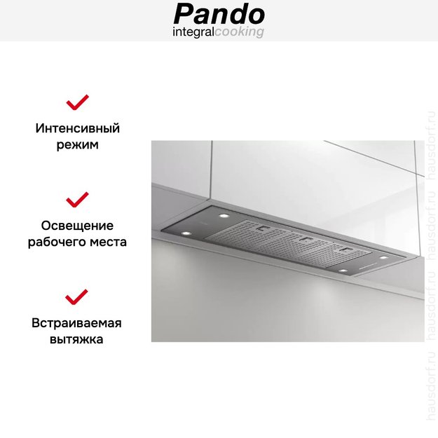 Встраиваемая вытяжка Pando EVO/780.11 INOX V.850 SEC (фото 6) Встраиваемая вытяжка Pando EVO/780.11 INOX V.850 SEC (preview 6)