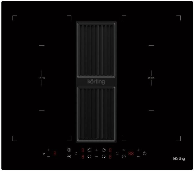 Индукционная варочная панель с интегрированной вытяжкой Korting HIBH 68980 NB (preview 1)