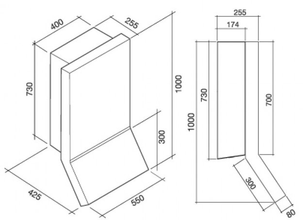Вытяжка Falmec Rialto 55 h 1000 ix (800) ECP полированная (preview 5)