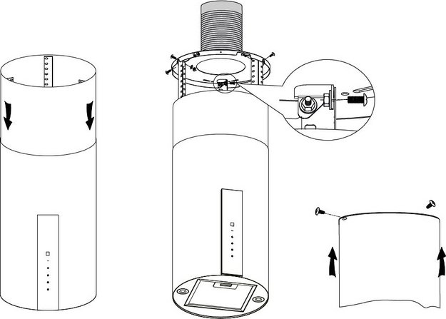 Вытяжка Korting KHA 35808 DW Cylinder (preview 3)